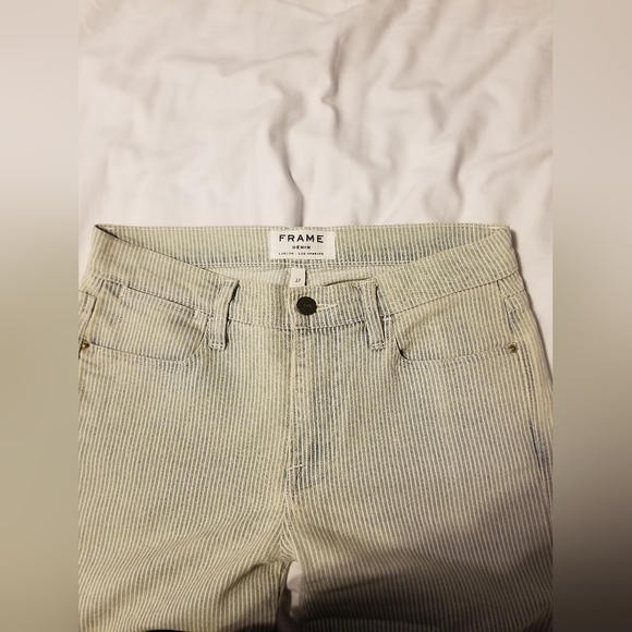 Frame Denim Jeans Size 27 Colo Gray and White Pinstripe - Picture 6 of 9